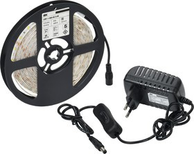 Комплект светодиодной подсветки "Сделай сам" DIY (лента LED 5м LSR-2835WW60-4.8-IP65-12В + драйвер + выключатель) IEK LSR1-1-060-65-1-05-S1 Комплект светодиодной подсветки "Сделай сам" DIY (лента LED 5м LSR-2835WW60-4.8-IP65-12В + драйвер + выключатель) IEK LSR1-1-060-65-1-05-S1