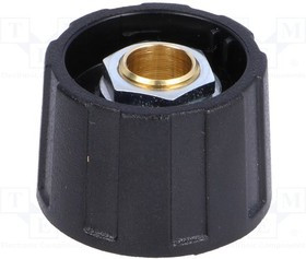 A2523630, Ручка, без указателя, ABS, dоси: 6,35мм, d23x15,5мм, черный