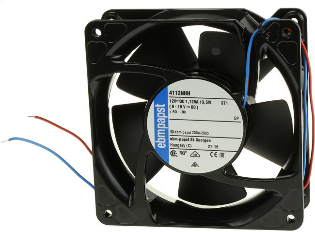 Вентилятор Ebmpapst 4112NHH 12V 1125mA 13,3W 2pin Вентилятор Ebmpapst 4112NHH 12V 1125mA 13,3W 2pin