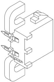 1969797-1, Pin &amp; Socket Connectors SOCKET HEADER ASSY RA MOUNT 2 POS UNVSL