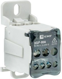 Блок распределительный КРОСС крепеж на панель и DIN КБР-80А EKF plc-kbr80 Блок распределительный КРОСС крепеж на панель и DIN КБР-80А EKF plc-kbr80