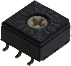 CD16RM0SBR, ROTARY SWITCH, HEXADECIMAL/0.4VA/20V/SMD