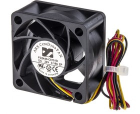 FD2440-C0151D2AL, CeraDyna Series Axial Fan, 24 V dc, DC Operation, 21.6m³/h, 3.12W, 130mA Max, 40 x 40 x 20mm