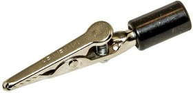 BU-60HS-0, Test Clips Black Alligator Steel Clip Acetate Handle &amp; Screw - 10 Amp