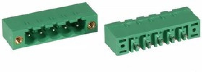 2EDGVM-5.08- 05P-14-100A(H), 300V 15A 5 StraIght pIn -40°C~+105°C 1 5.08mm Green Board Edge/Receptacle-Close Screw fIxed PlugIn,P=5.08mm Plu