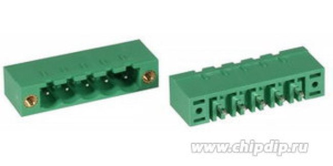 2EDGVM-5.08- 05P-14-100A(H), 300V 15A 5 StraIght pIn -40°C~+105°C 1 5.08mm Green Board Edge/Receptacle-Close Screw fIxed PlugIn,P=5.08mm Plu