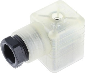 935980244 RS GDML 3011 LED 230 RG schwarz, GDML 3P+E DIN 43650 A, Female Solenoid Valve Connector, with Indicator Light, 250 V ac/dc Voltag