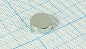 Магнит 12,0x 4,0, цилиндр, рабочая температура -60~80C, Ni, класс N35