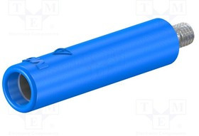 B4-E-M3-I-23, Гнездо; "банан" 4мм; 32А; синий; никелированные; винтами; 29,5мм