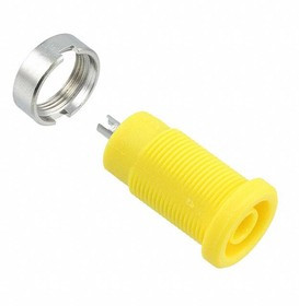 CT2242-4, Test Plugs &amp; Test Jacks 4mmSafetyJack,Solder Slot - Panel, Yello