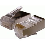 Коннектор RJ45 STP 8P8C, универсальный, для толстого кабеля, cat.6, 100 шт.