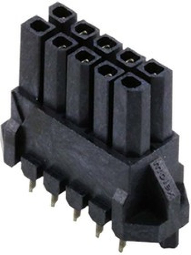 44769-1002, PCB Receptacle, Плата - к - плате, силовой, провод-плата, 3 мм, 2 ряд(-ов), 10 контакт(-ов)