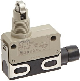 D4E-1B10N, Roller Plunger Limit Switch, NO/NC, IP67, SPDT, Zinc Housing, 125V ac ac Max, 1A Max D4E-1B10N, Roller Plunger Limit Switch, NO/NC, IP67, SPDT, Zinc Housing, 125V ac ac Max, 1A Max