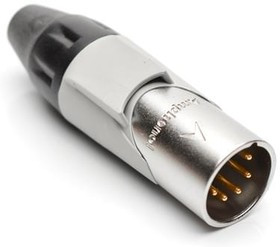 AX5M8M-AU, XLR Connectors 5P PIN M PLUG GLD W GRY MRK SLEEVE
