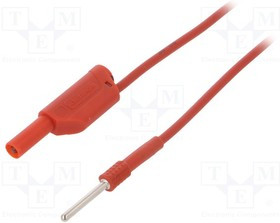 AL8323150-RT, Измерительный провод, 19А, Дл: 0,5м, красный, Сечен.провода: 1мм2