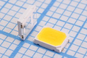 Светодиод SMD 1411=3.5x2.8мм, белый теплый, 60лм, угол 120град, линза желтая; Q-15761W СД SMD03528C2\белт\ 60лм\120\\ST- 283530WTH-3V150\