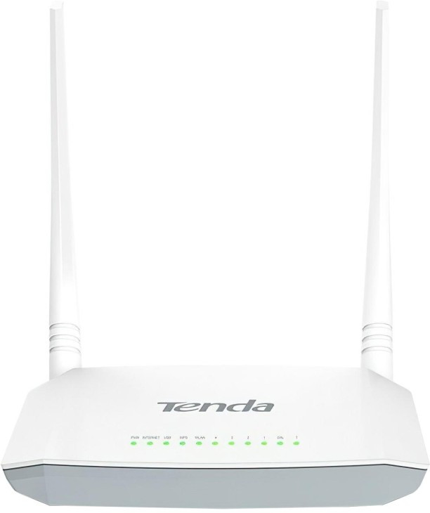 Сетевое оборудование TENDA D301 xDSL маршрутизатор ADSL2+ 802.11n, до300Мбит/с, 2TX2R, 4х100Мбит/с, USB порт с функцией принтсервера, несъем Сетевое оборудование TENDA D301 xDSL маршрутизатор ADSL2+ 802.11n, до300Мбит/с, 2TX2R, 4х100Мбит/с, USB порт с функцией принтсервера, несъем
