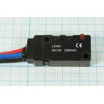 Микропереключатель, размер 38x10 x15, 5А, переключение ON-(ON), размер концевика H18, LXW-5