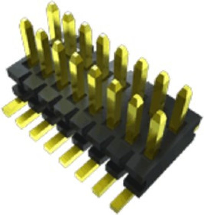 FTE-105-01-G-DV-ES, FTE Series Straight Pin Header, 10 Contact(s), 0.8mm Pitch, 2 Row(s), Unshrouded FTE-105-01-G-DV-ES, FTE Series Straight Pin Header, 10 Contact(s), 0.8mm Pitch, 2 Row(s), Unshrouded