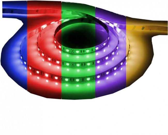 LS606 Светодиодная лента с драйвером 90Вт 60SMD5050/м 14.4Вт/м 12V 5000102,32мм RGB 27706