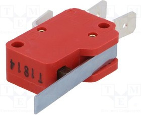 1006.1401, Микропереключатель SNAP ACTION, с рычагом, SPDT, 10A/400ВAC