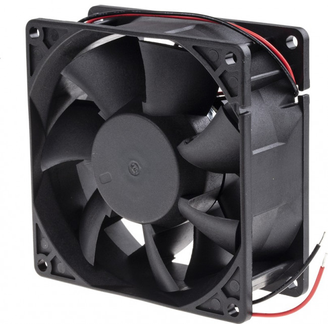 PMD1209PMB3A, Вентилятор осевой, 12В DC, 92x92x38мм, подшипник качения, 0.47А, 5.6Вт, 3800об/мин, 2 провода