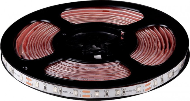 Светодиодная лента 5м, 12В, 4,8Вт/м, 60д/м, ip65, 82Лм/м, красный, 8мм, ML-R60-2835-R-LP-ST