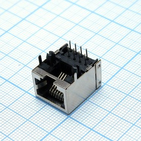 TJ8P8C розетка в плату 53-06 5321-S 8P, RJ45