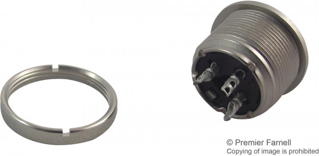T 3263 000, Circular DIN Connectors 3P DIN PANEL FEMALE