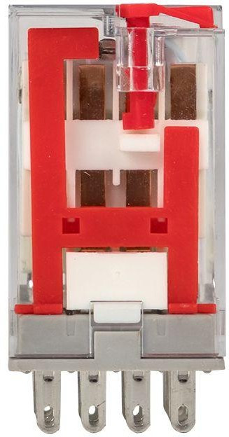 Реле промежуточное RPAt 22/4 5А 230В AC с кнопкой и мех. индикацией AVERES EKF rpat-22-4-230AC