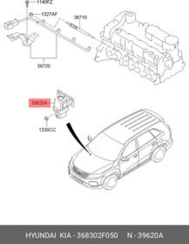 36830-2F050, Реле HYUNDAI Santa Fe (09-) KIA Sorento (09-) свечей накаливания OE