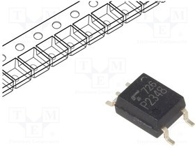 TLP2348-E-T, Оптрон, SMD, Ch: 1, OUT: с триггером Шмидта, 3,75кВ, 10Мбит/с, SO6