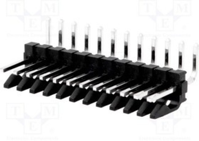MX-41672-A12A, Гнездо, провод-плата, "папа", KK 396, 3,96мм, PIN: 12, THT, 7А, 250В