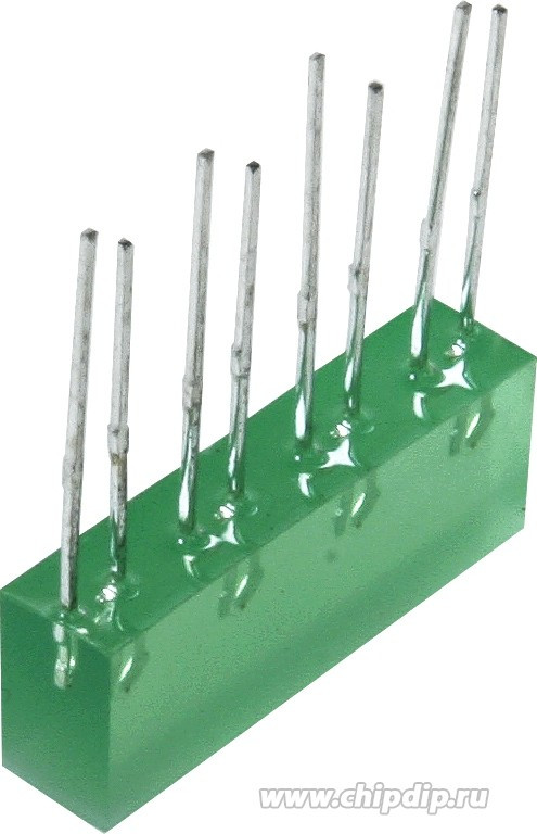 L-865/4GDT, Светодиодный модуль 5х22мм/зеленый/ 568нм/5-10мкд/120°