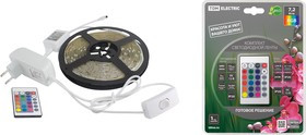 Комплект светодиодной ленты SMD5050-30 LED/м-12 В-7,2 Вт/м-IP65-RGB (5 м), 24 Вт, IR-контроллер TDM Комплект светодиодной ленты SMD5050-30 LED/м-12 В-7,2 Вт/м-IP65-RGB (5 м), 24 Вт, IR-контроллер TDM