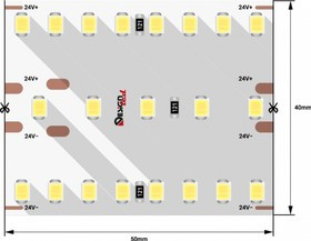 DesignLed Лента светодиодная LUX, 2835, 420 LED/м, 40 Вт/м, 24В, IP33, Нейтральный белый (4000K) 003247