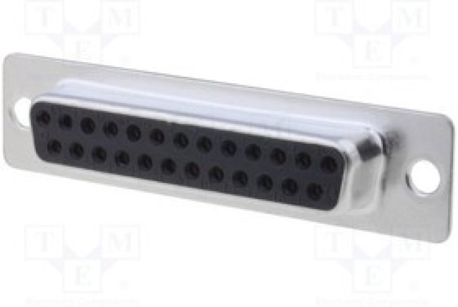 DB25-ST-1, Разъем D-Sub; PIN: 25; гнездо; "мама"; прямой; THT; 5А; 20мОм