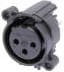 NC3FAV-0, XLR Connectors 3C FEMALE PCB w/ Retention Spring