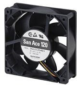 9G1224A401, 9G Series Axial Fan, 24 V dc, DC Operation, 169.9m³/h, 5.04W, 210mA Max, 120 x 120 x 25mm