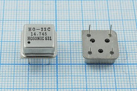 Кварцевый генератор 14745,6, HALF, 5В, HO-22C, T/CM