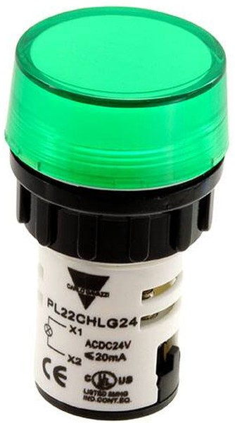 PL22CHLG24, LED Panel Mount Indicators PLT LIGHT CMPCT HI LENS 24 VAC/DC GREEN LED