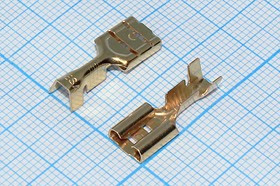 Клемма гнездо 6,4x0,8, 0,4, S1-2,5, латунь; №748 клемма гн 6,4x0,8\0,4\ S1-2,5\лат\\\\