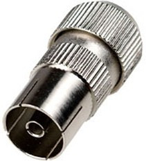 4-007, разъем телевизионный "гн" металл на кабель винт (орешек)