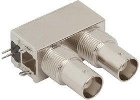 031-6577, RF Connectors / Coaxial Connectors BNC RA DBL ISOL 50 Ohm Backplate Valox