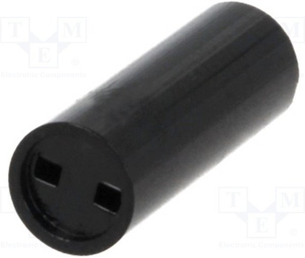 2818.3120, Распорная втулка, LED, dвнешн: 5мм, dLED: 3мм, Дл: 12мм, черный