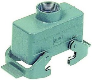09300101431, Heavy Duty Power Connectors METAL HOOD HAN 10B 2 LVR LCKING