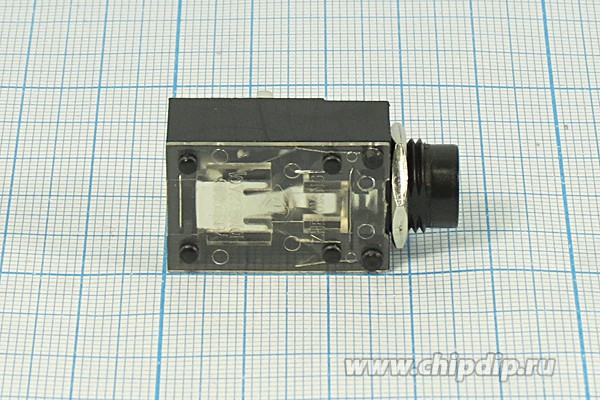 Гнездо Audio Jack стерео 6.3мм на плату; №2664 гн 6,3стерео\7P\плат М12\\ON-OFF\