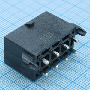 768290008, Соединитель HDR 8контактов шаг 5.7мм монтаж в отверстие серия Mega-Fit лоток