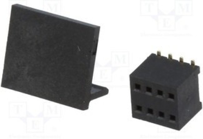 DS1065-10-2X4S8BS, Гнездо, IDC, "мама", PIN 8, прямой, 1,27мм, SMT, 2x4, gold flash