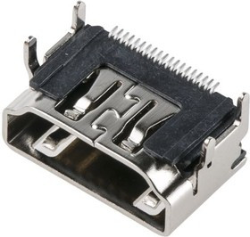 10029449-001RLF, Type A 19 Way Female Right Angle HDMI Connector 40 V ac